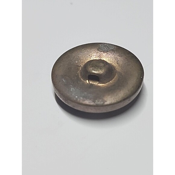Antique Metal Button w/ Glass Center – Under Glass Design Vintage Collectible - Picture 8 of 8